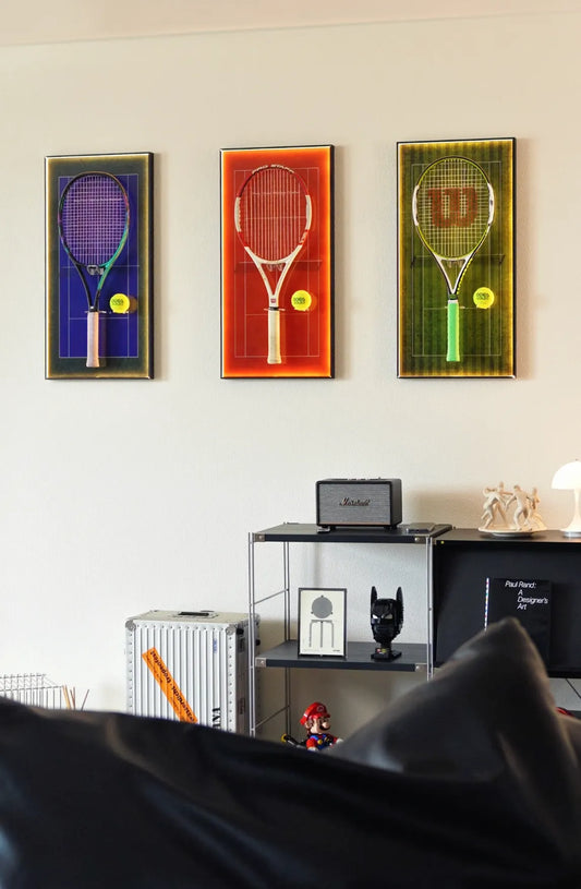 Lighting Tennis Racket Display Frame – Classic Clay Paris