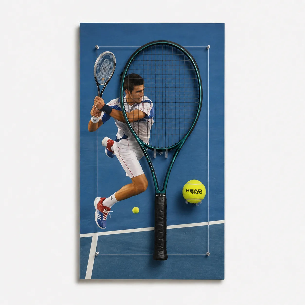 Custom Tennis Racket Wall Mount Display Board