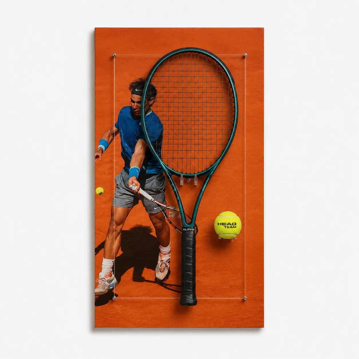 Custom Tennis Racket Wall Mount Display Board
