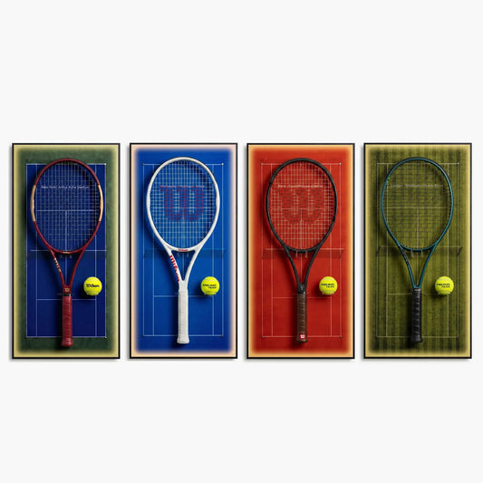 Lighting Tennis Racket Wall Mount Display Frame